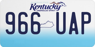 KY license plate 966UAP