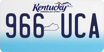 KY license plate 966UCA