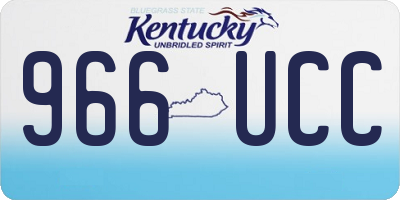 KY license plate 966UCC