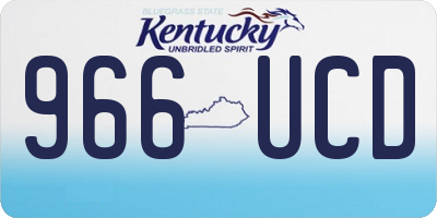 KY license plate 966UCD
