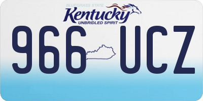KY license plate 966UCZ
