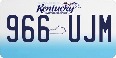 KY license plate 966UJM