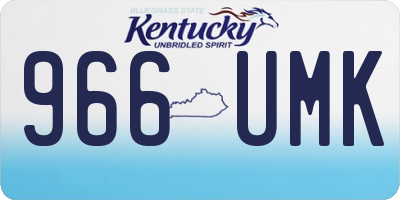 KY license plate 966UMK