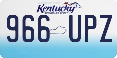 KY license plate 966UPZ