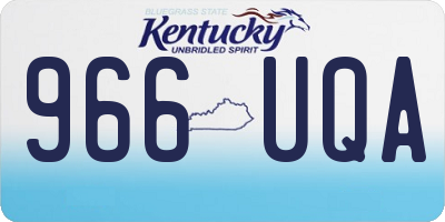 KY license plate 966UQA