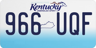 KY license plate 966UQF