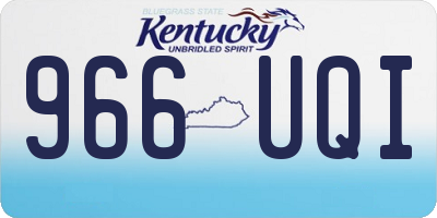 KY license plate 966UQI