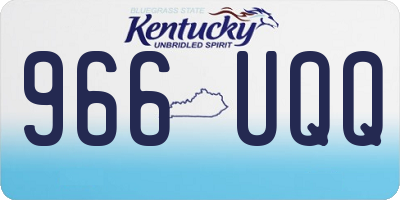 KY license plate 966UQQ