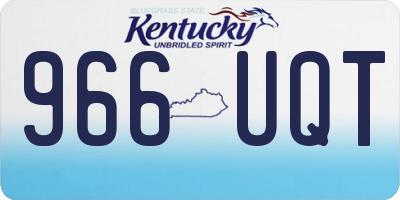 KY license plate 966UQT