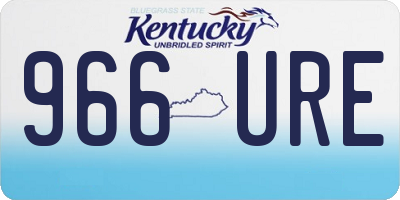 KY license plate 966URE