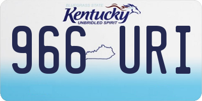KY license plate 966URI