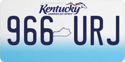 KY license plate 966URJ