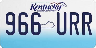 KY license plate 966URR