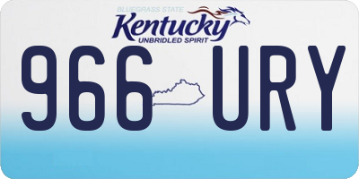 KY license plate 966URY