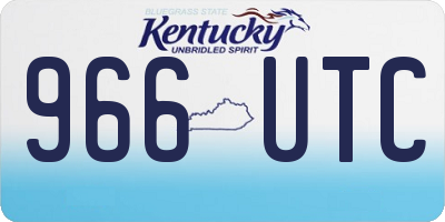 KY license plate 966UTC