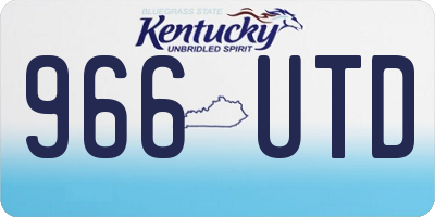 KY license plate 966UTD