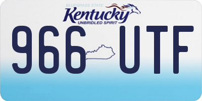 KY license plate 966UTF