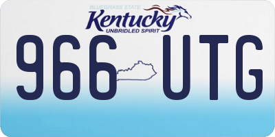 KY license plate 966UTG
