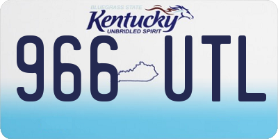 KY license plate 966UTL