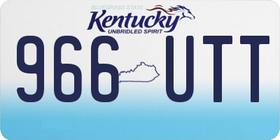 KY license plate 966UTT