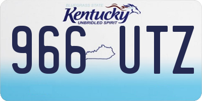 KY license plate 966UTZ