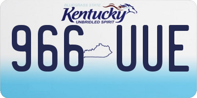 KY license plate 966UUE
