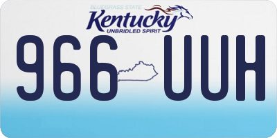 KY license plate 966UUH