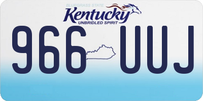 KY license plate 966UUJ