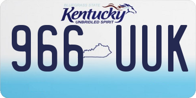 KY license plate 966UUK
