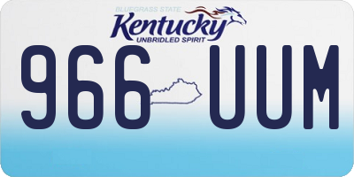 KY license plate 966UUM