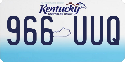KY license plate 966UUQ