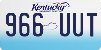 KY license plate 966UUT