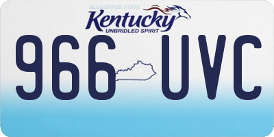 KY license plate 966UVC