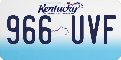 KY license plate 966UVF