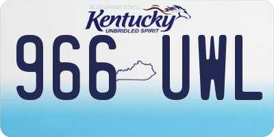 KY license plate 966UWL
