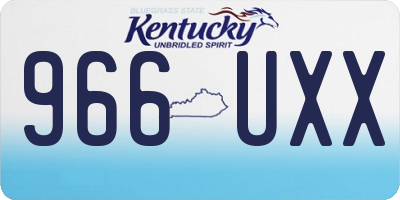 KY license plate 966UXX