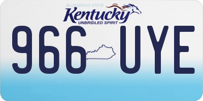 KY license plate 966UYE