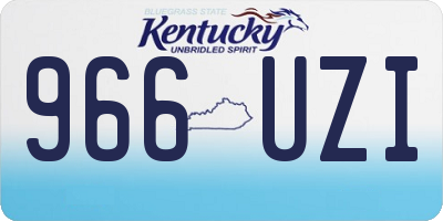 KY license plate 966UZI