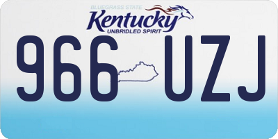 KY license plate 966UZJ