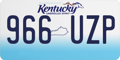KY license plate 966UZP