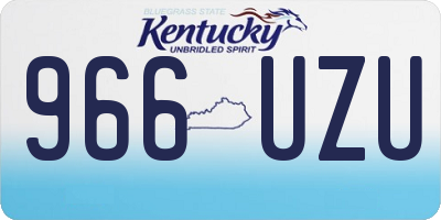 KY license plate 966UZU