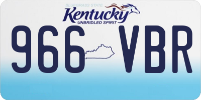 KY license plate 966VBR