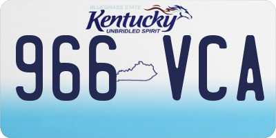 KY license plate 966VCA