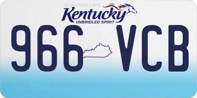 KY license plate 966VCB
