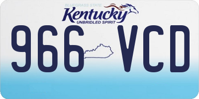 KY license plate 966VCD