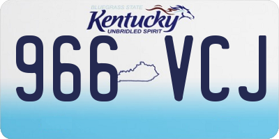 KY license plate 966VCJ