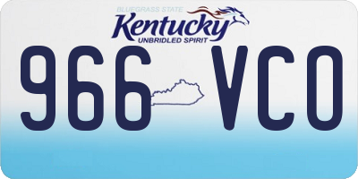 KY license plate 966VCO