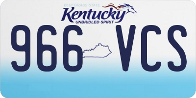 KY license plate 966VCS