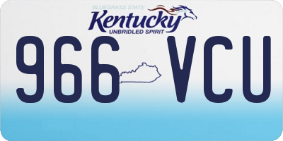 KY license plate 966VCU