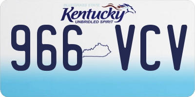 KY license plate 966VCV